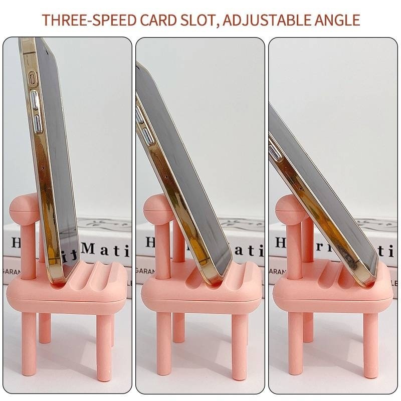 Dudukan Ponsel Kursi Phone Holder Mobile Chair Stand Desktop Phone Holder Bentuk Kursi Portable Dudukan Handphone Stand Lucu