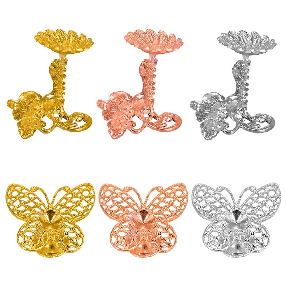 Populer Butterfly Display Base Holder Kerajinan Logam Hadiah Fotografi Props Sphere Support