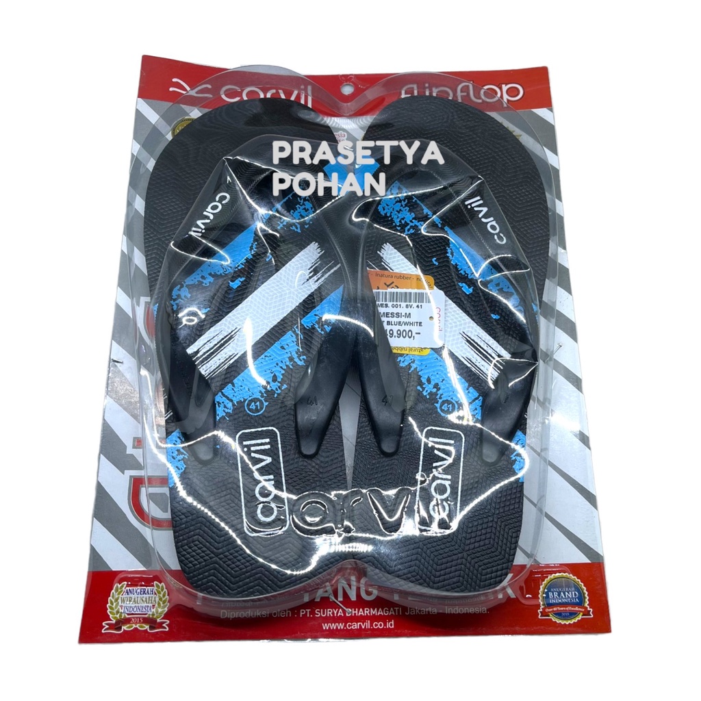 Sandal Pria Carvil Original Anti Air - Sendal Carvil Pria Rubber Original WIT