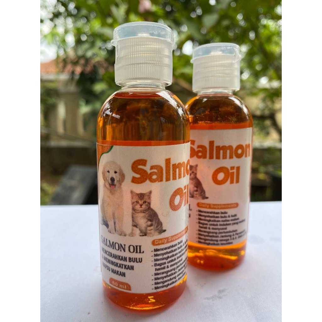 60ml - MINYAK IKAN SALMON / SALMON OIL / MINYAK SALMON / MINYAK IKAN / VITAMIN BULU KUCING DAN ANJING
