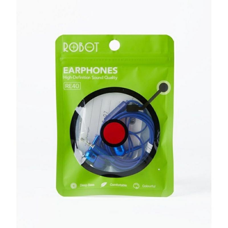 Headset Robot RE40 Earphone Powerfull Bass ORIGINAL