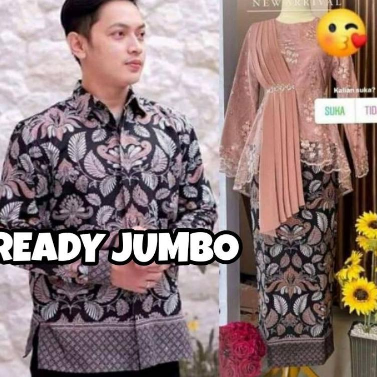 Termurah ( READY JUMBO ) KEBAYA COUPLE SEMI PRANCIS Katun BAHAN KEBAYA SEMI FRANCE CORNELI COUPLE NA