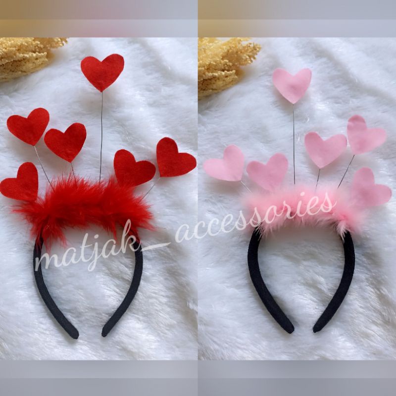 Bando Valentine Love Hati Bulu