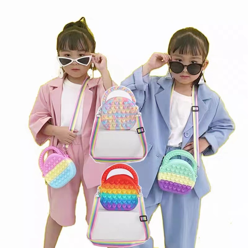 Tas Anak Pop it Tas Anak Perempuan Selempang Dompet Lucu Unik Viral Murah