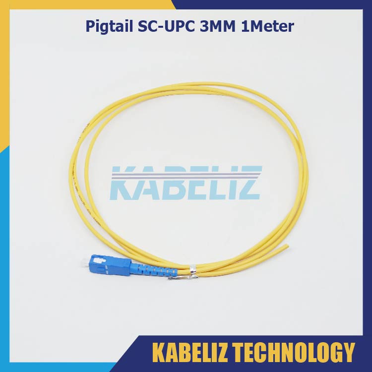 PIGTAIL SC UPC 3MM 1,5M INDOOR FIBER OPTIC PATCHCORD / PATCH CORD MURAH PIGTAIL UPC