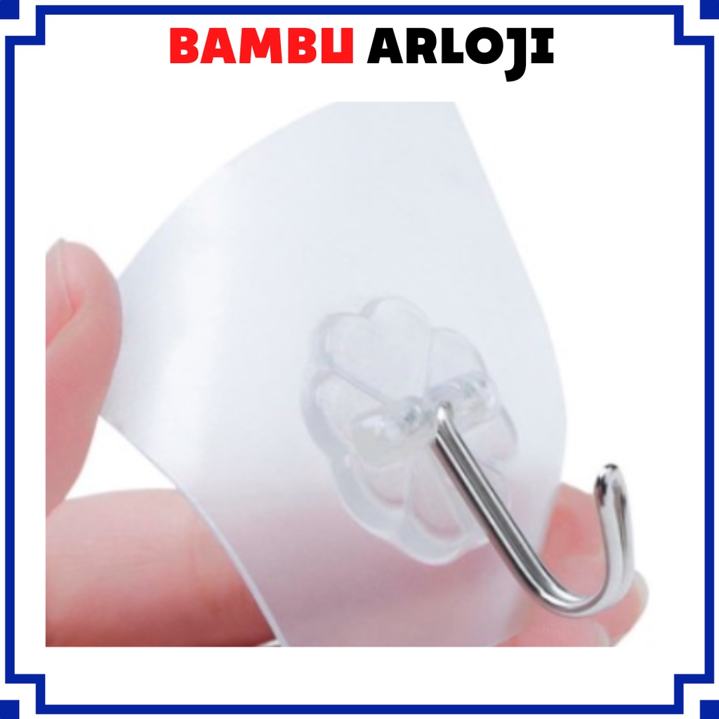 BAJ Gantungan Hook Magic Tempel Ajaib Serbaguna Aksesori Kamar Mandi Kait Dinding Bebas Paku - BY PR013