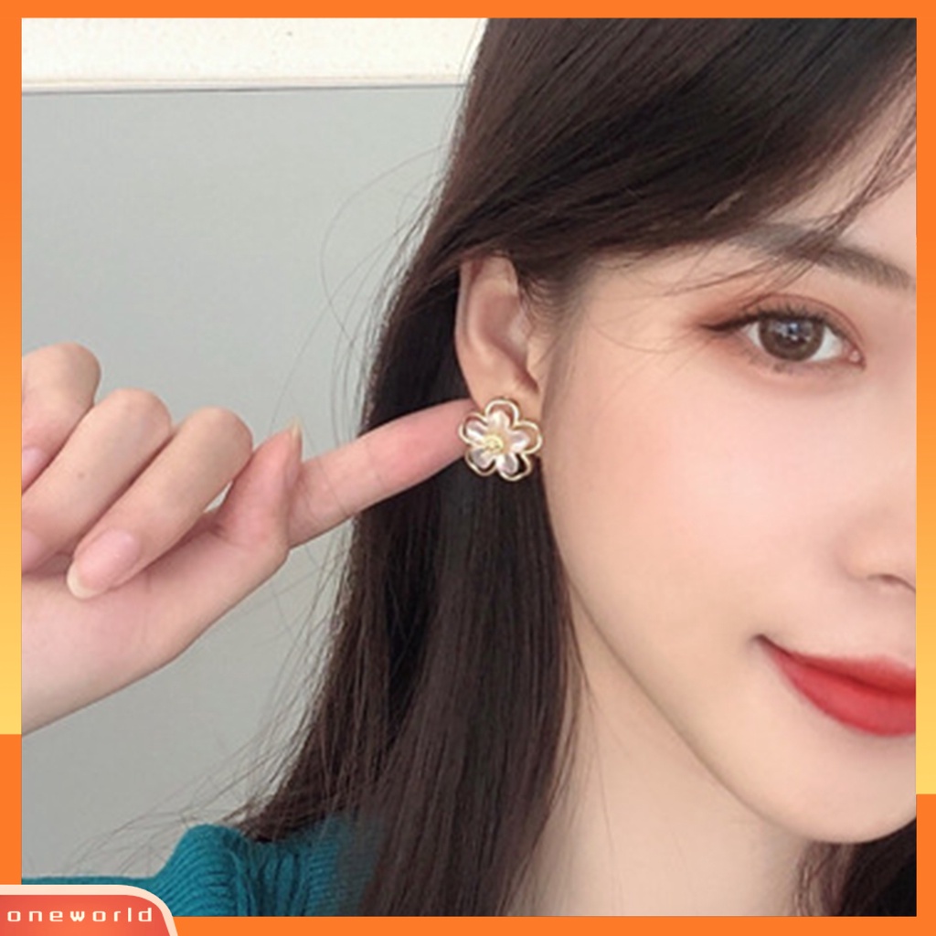 [WONE] 1pasang Ear Studs Eye-catching Indah Semua Pertandingan Menawan Tahan Lama Berdandan Simetris Niche Temperamen Anting Untuk Pacaran