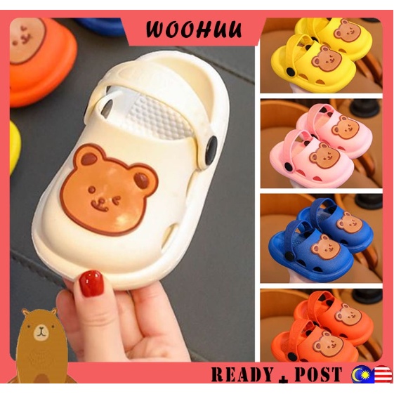 Sandal Anak Anak Sol Lembut Gambar Kartun Beruang Bear Lucu Non-slip Cocok untuk anak laki-laki dan perempuan import / Sendal Selop Sepatu Anak Cewek Cowok Ringan Enak Dipakai Karet / Sandal Bayi