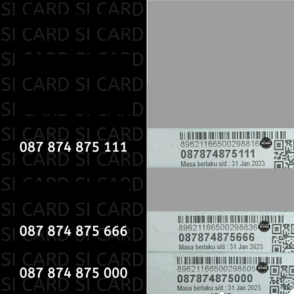 NOMOR CANTIK KARTU PERDANA XL 4G NOCAN SERI RAPIH KEREN BAGUS TRIPLE BOSSS