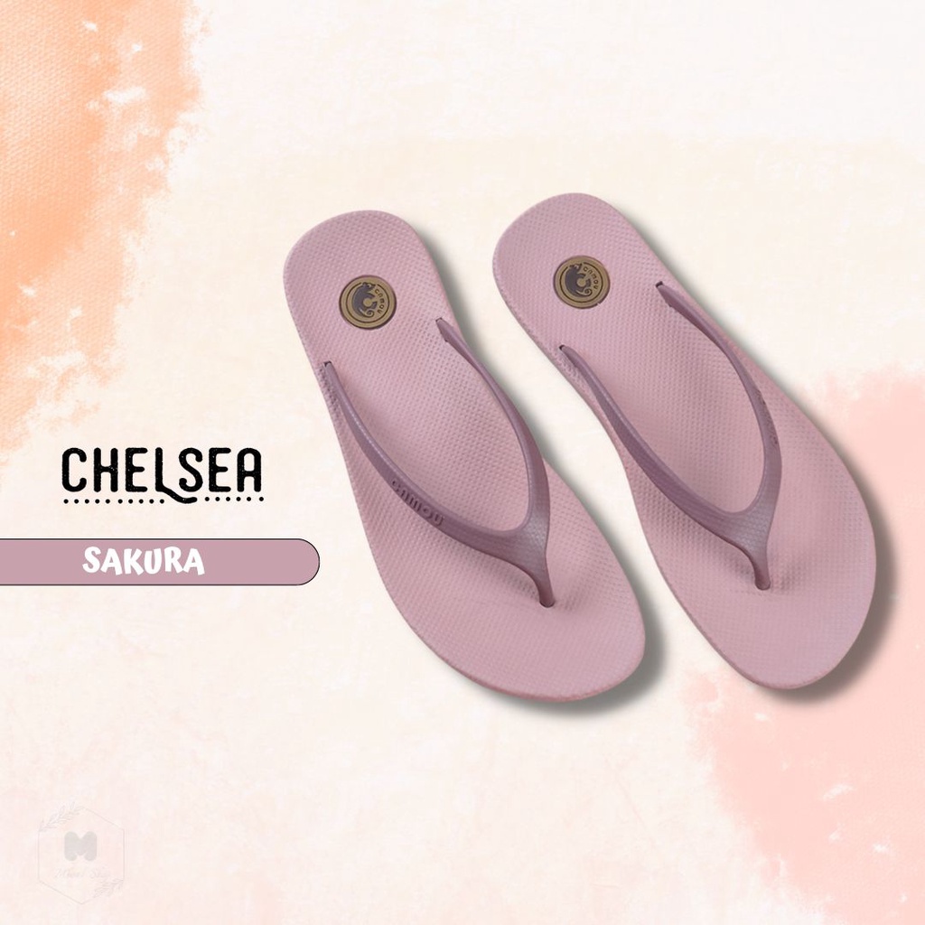 Jual Sandal Jepit Wanita Camou Chelsea Sakura Flip Flop Karet Premium