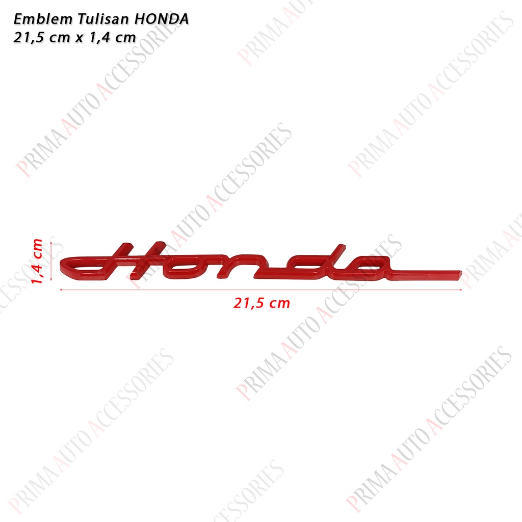 Emblem Mobil (Tulisan Latin) HONDA 21,5 cm harga satuan