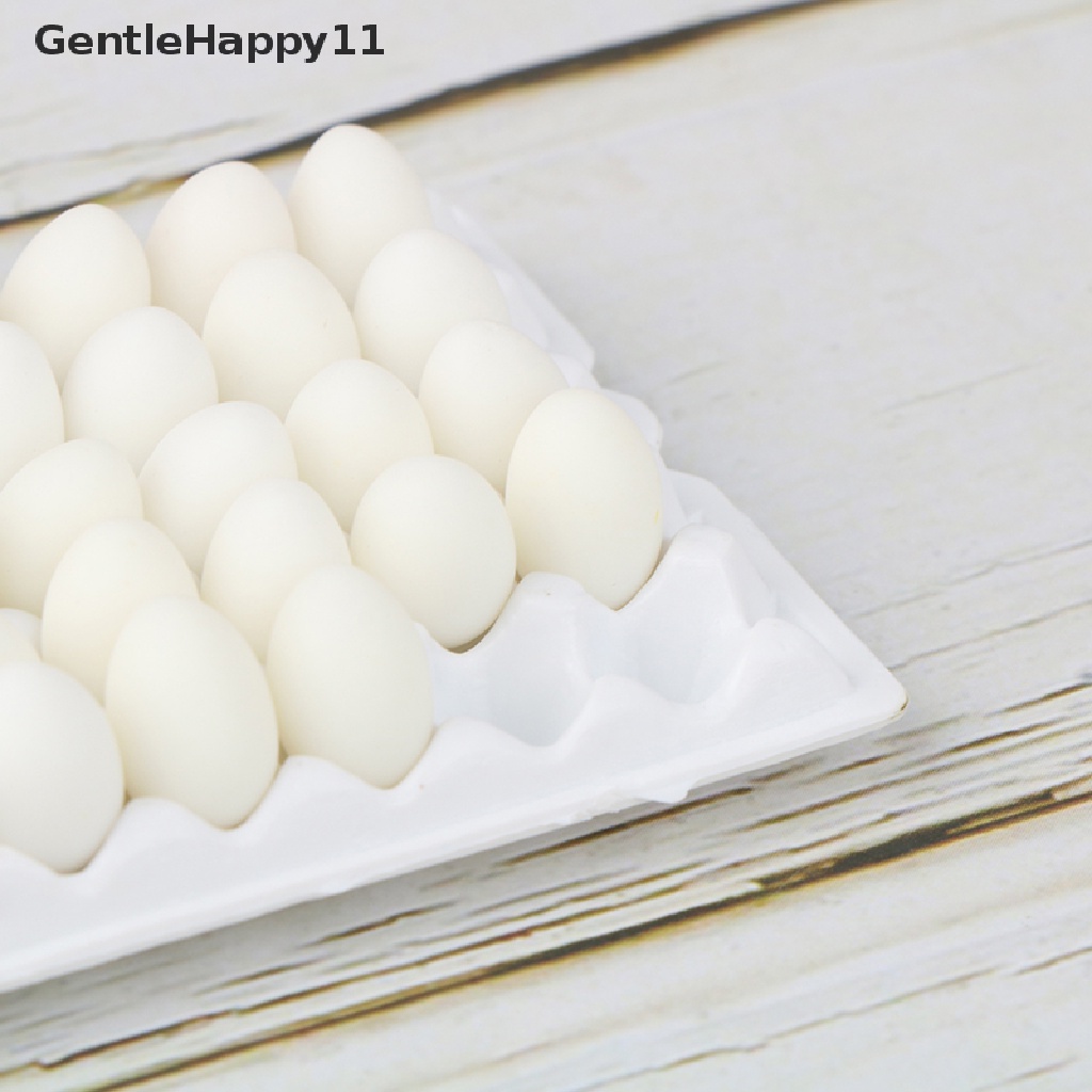 GentleHappy 1Set Dollhouse Miniature Eggs Tray Kitchen Food Model Decor DIY Accessories id