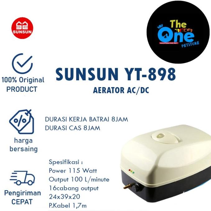 Aerator ACDC SUNSUN YT 898 Aerator Batrai besar setara LP100