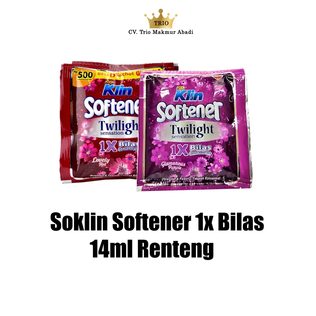 Soklin Softener 1x Bilas 14ml renteng