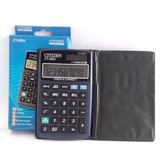 

TERBATAS Kalkulator Citizen CT-300J Saku Pocket Kantong Kecil Praktis 10 Digit