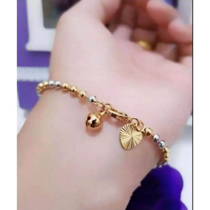 Jual Gelang Titanium Gold Biji Lada Lapis Mas K Anti Karat Shopee