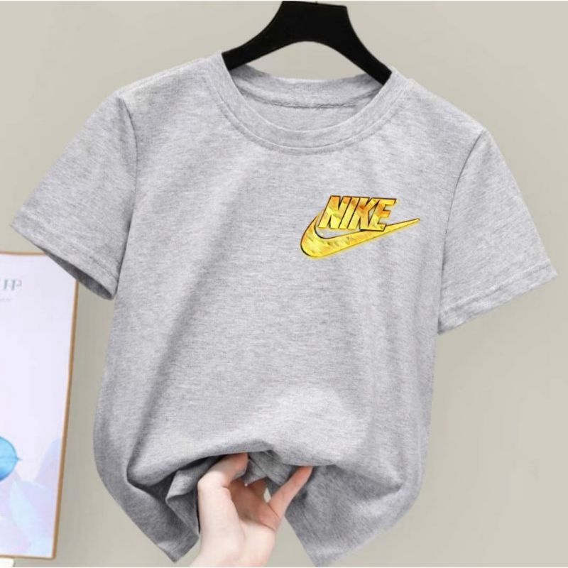 Kaos Anak Unisex N1k Gold T shirt Anak Umur 2-10Tahun Baju Anak Distro Atasan Anak Terbaru