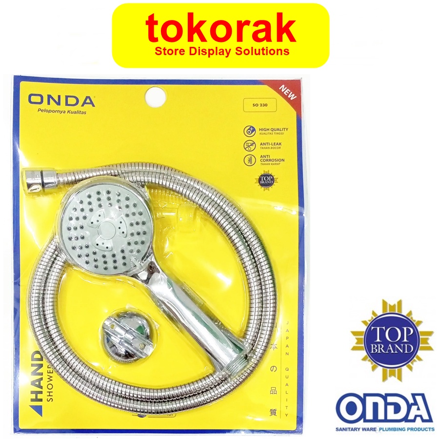 SHOWER MANDI SO 230 1/2&quot; ONDA FLEXIBLE SHOWER HOSE CHROME 150 CM SO230