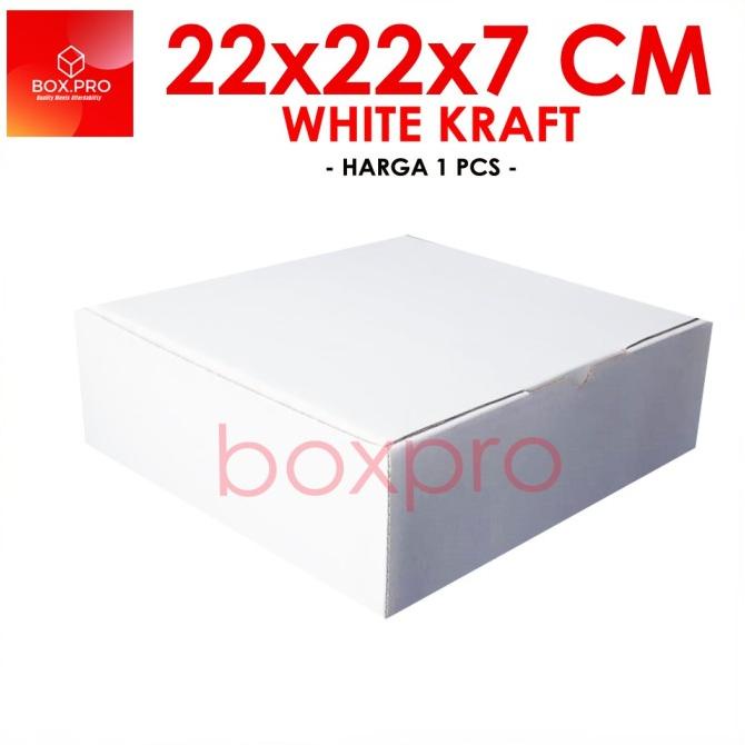 

Kardus PUTIH uk 22x22x7 cm (ECER) Die Cut Box Kotak Packing Baju