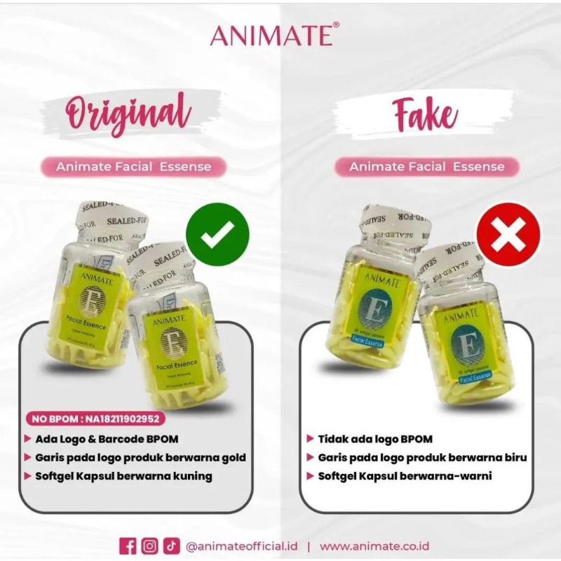 Jual Animate Facial Essence Serum Vitamin E Asli 100% Original BPOM dan