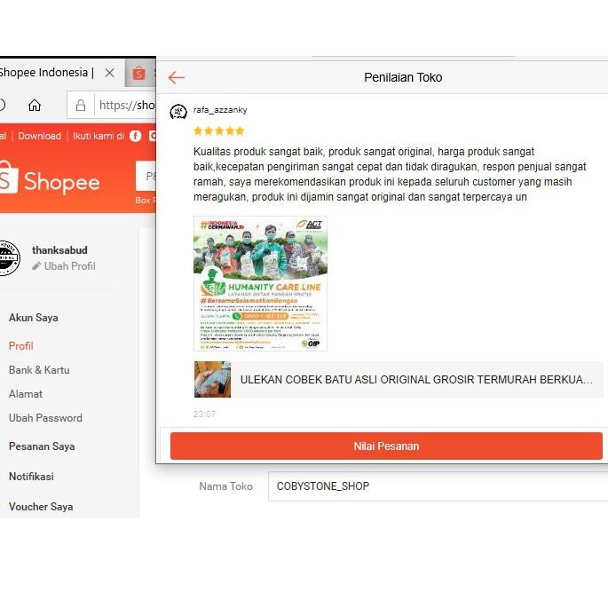 ず Munthu Ulekan Coet Cobek Batu Asli Cobystone ₽