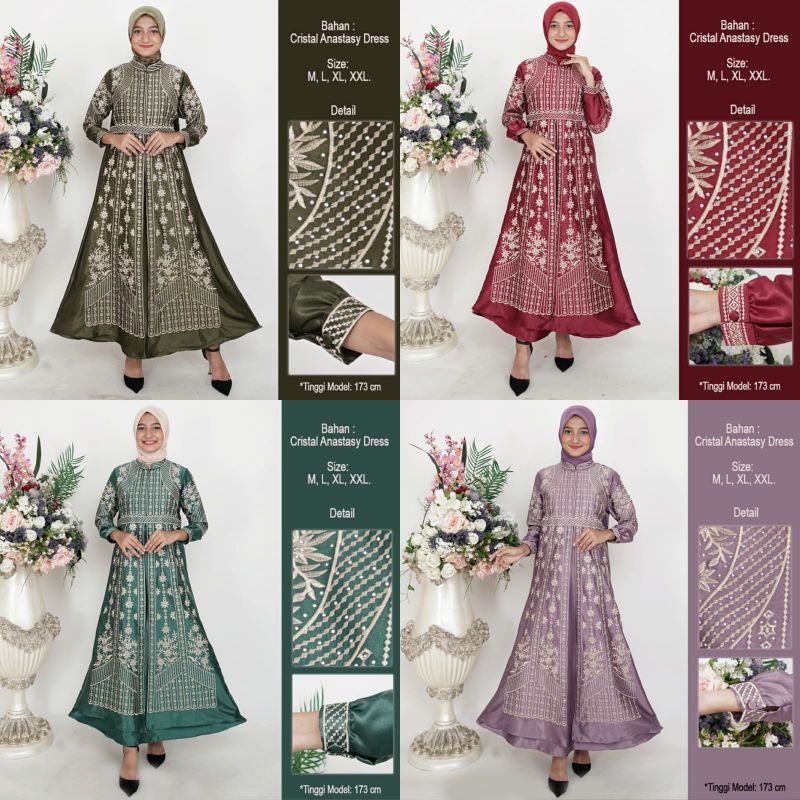 Abaya Ketupat Bordir Full Original Butik