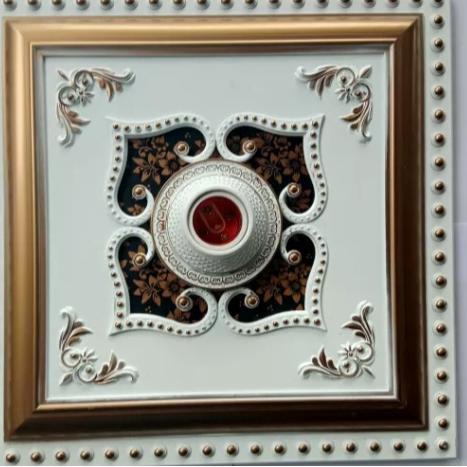 Paling Diminati ornamen lampu plafon artistik 30 cm x 30 cm /ornamen plafon pvc,grc,gypsum/ornamen l