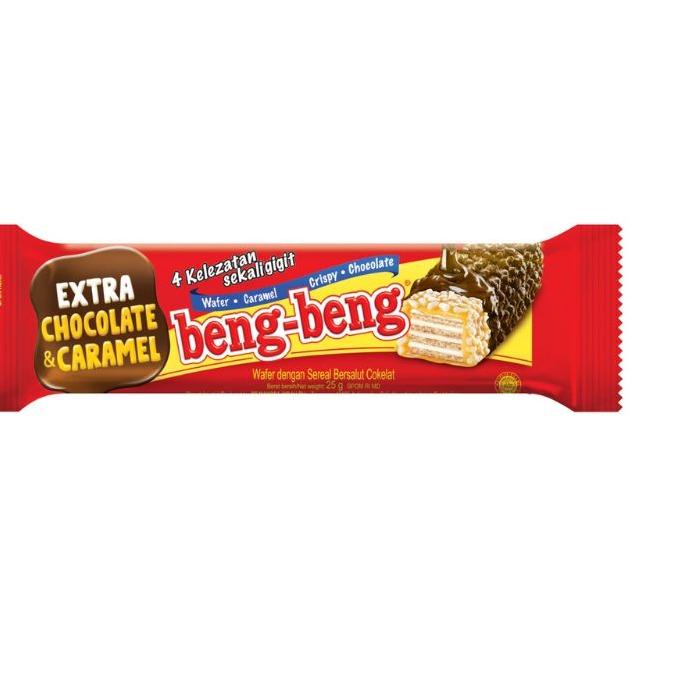 

±±± Beng Beng Extra Chocolate & Caramel Crispy Wafer - Netto 17 bks x 25 gr - 1 DUS