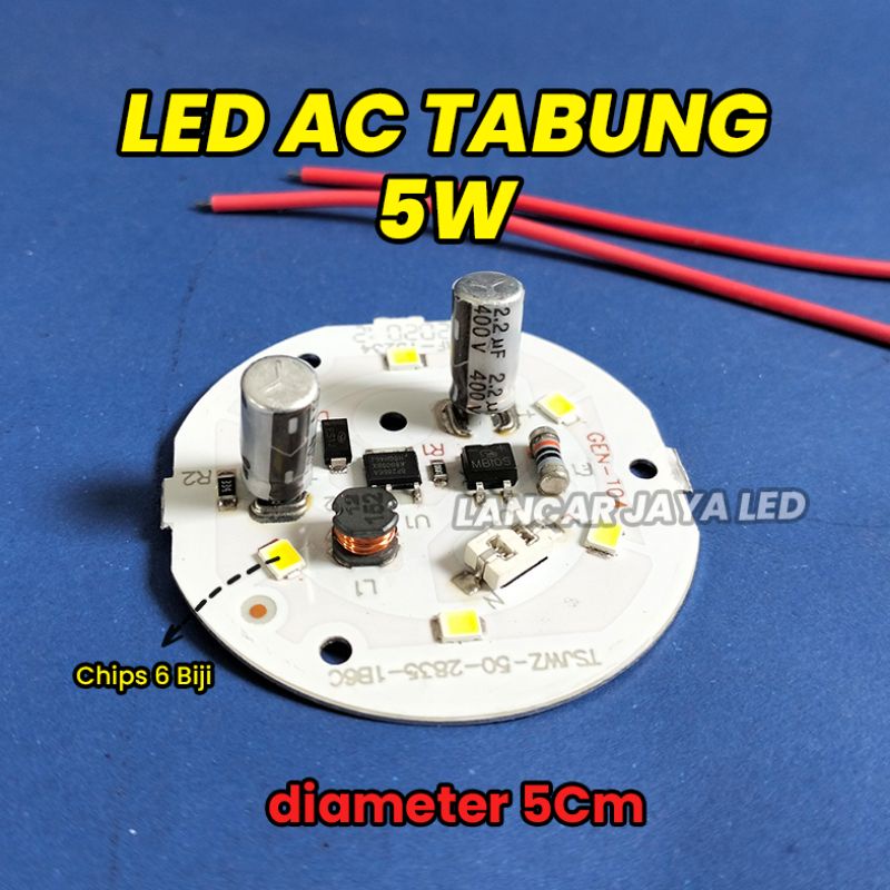 PCB Led Ac Tabung 5W