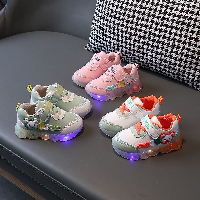 sepatu anak laki-laki&perempuan-sepatu anak LED IMPORT-snakersanak