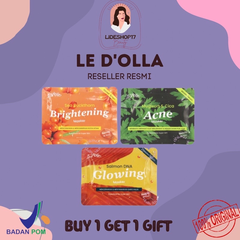 [READY] Le D Olla Masker Serum Wajah Acne Brigtening Glowing / masker le d'olla salmon DNA