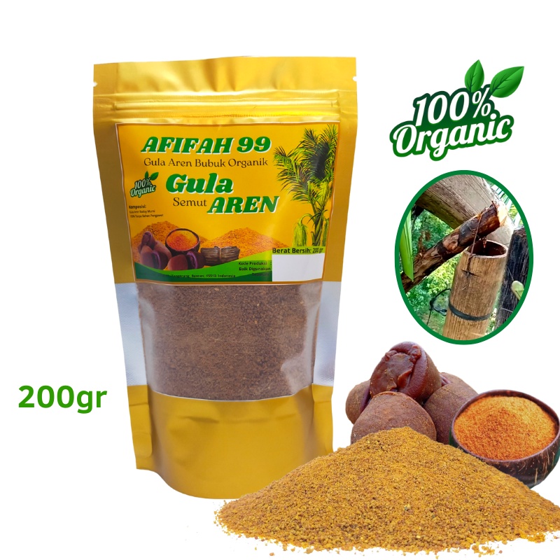 

Gula Semut Aren - Gula Aren Bubuk Afifah 99 200gr - Gula Semut Organik