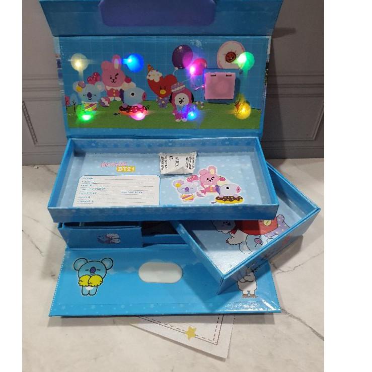 

[P-9R ㊛] kotak pensil KODE password ada LAMPU/pencil case/KODE LED-top produk