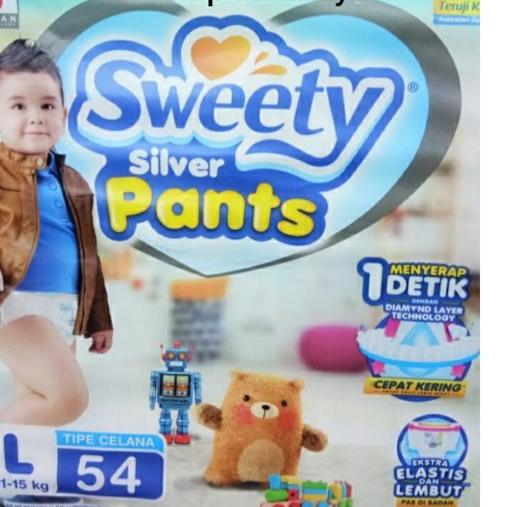 Produk Murah Sweety silver Pants S66/M60/L54/XXL36. Pempers celana sweety silver