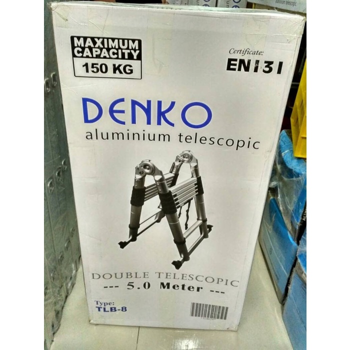 TANGGA LIPAT ALUMUNIUM DOUBLE TELESCOPIC 5 METER / TANGGA LIPAT PLN