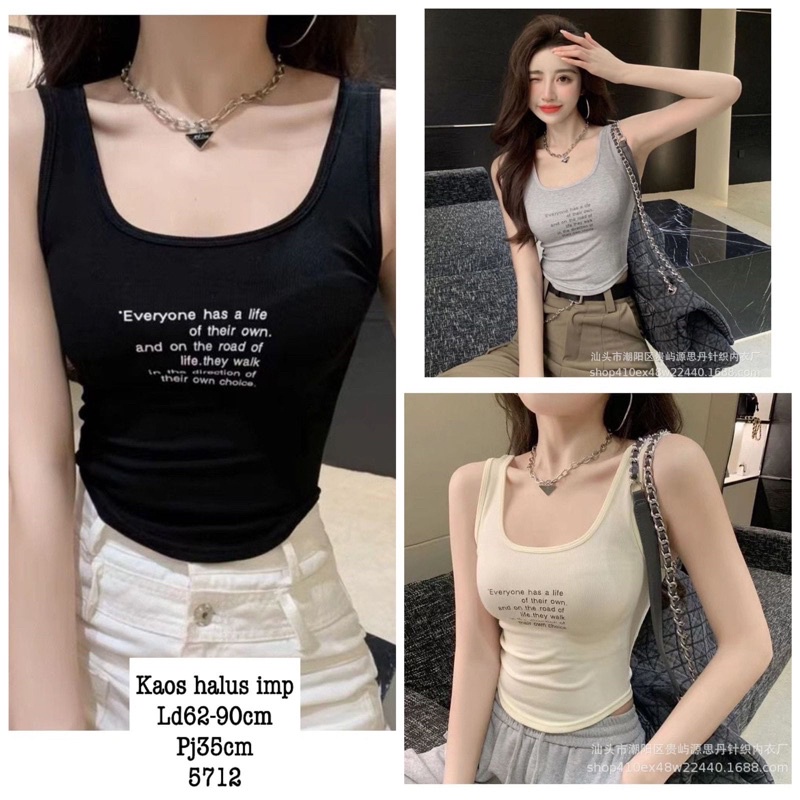 Atasan Tanktop Fashion Wanita (T9) Tank top Rib Import 100% bahan Lembut dan Elastis