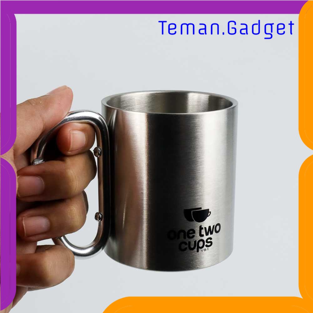 TG - DPR One Two Cups Gelas Cangkir Carabiner Stainless Steel 180ml - VB1