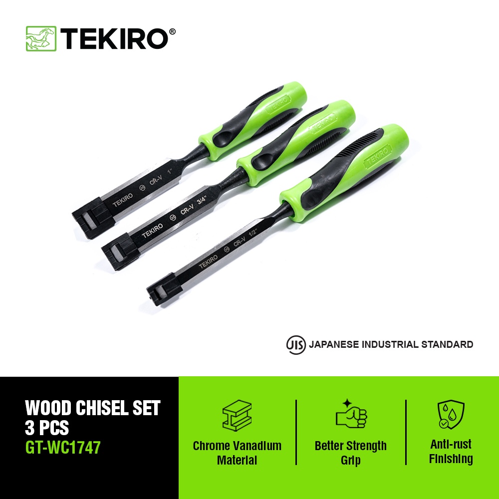 TEKIRO PAHAT KAYU SET 3 PCS - TATAH KAYU