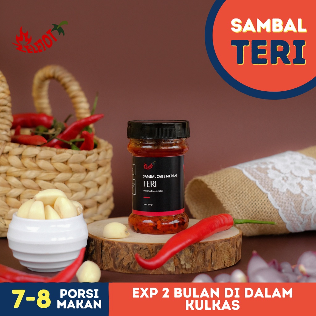 

Sambal Zeletot - Sambal Teri / Sambal Rumahan / Penyedap Makanan / 150gr / Tanpa Pengawet / Sambal Viral
