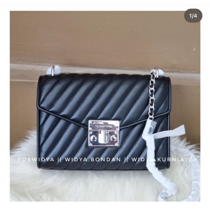 Tas MK Rose Medium Black with Silver hardware - New with tag