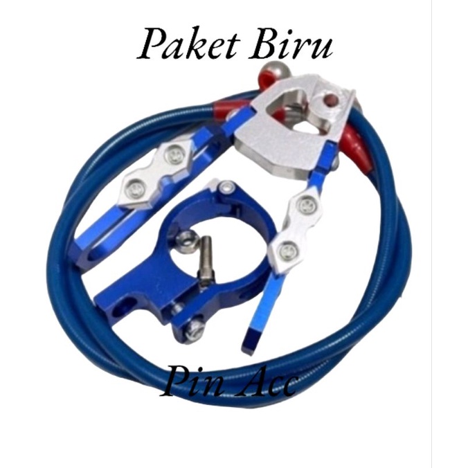 paket Selang Rem Variasi UK-90cm/95cm Pluse Breket jepitan Selang Rem cnc universal motor Honda Yamaha Suzuki Matic