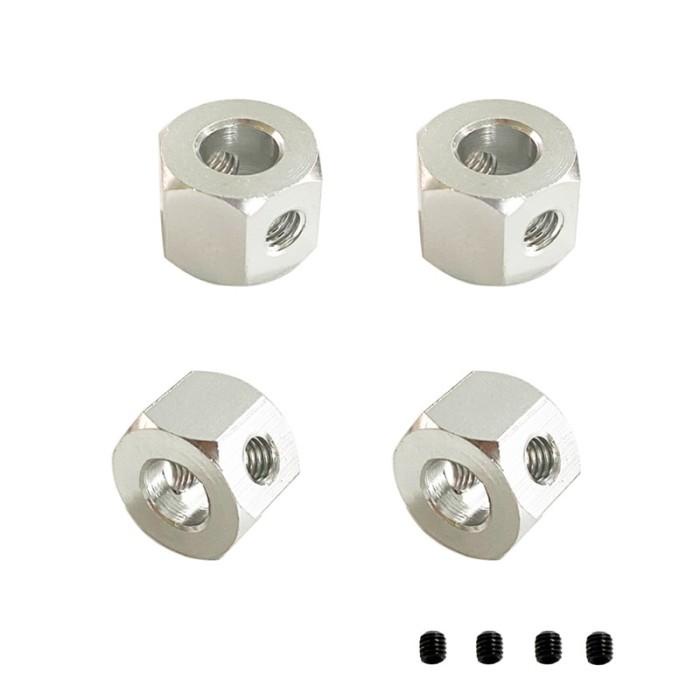 4Pcs Adapter Hub Hex 5Mm Ke 12Mm Bahan Metal Untuk Wpl D12 C14 C24 B14 82