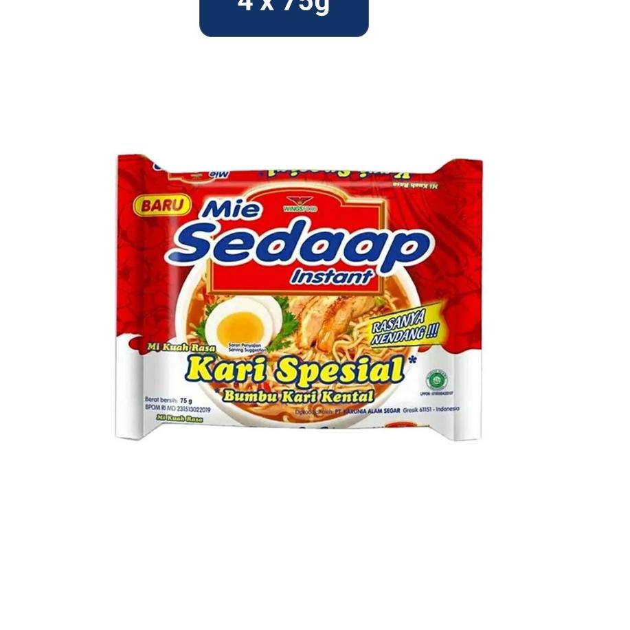 

↽ Mie Sedaap Mi Instan Kari Spesial 4 x 75 gr ゕ