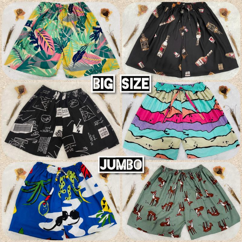 Celana Pendek Jumbo//Celana Pendek Rayon Jumbo//Celana Big size