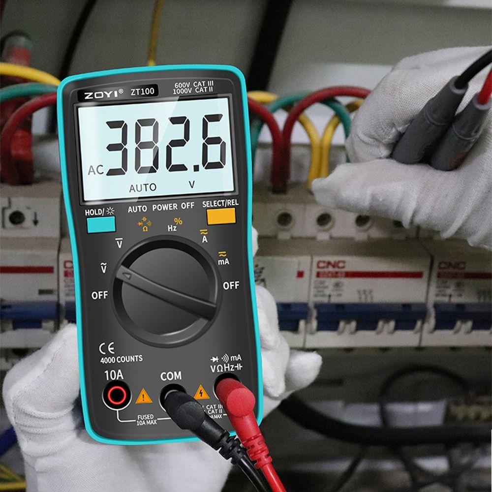 Solighter Multimeter Digital Presisi Tinggi Jarak Otomatis True RMS AC/DC Ammeter