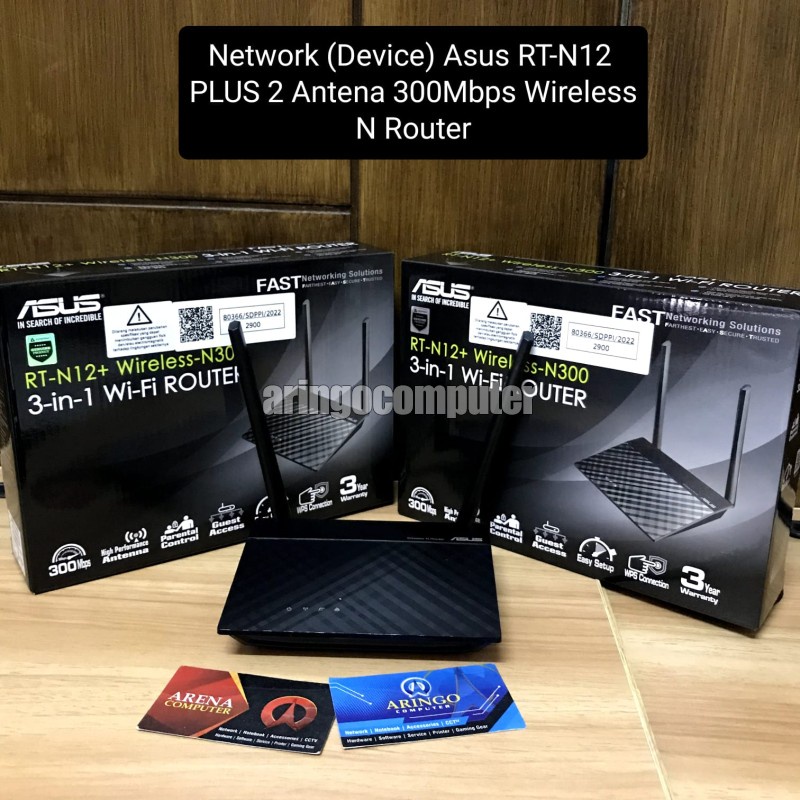 Network (Device) Asus RT-N12 PLUS 2 Antena 300Mbps Wireless N Router