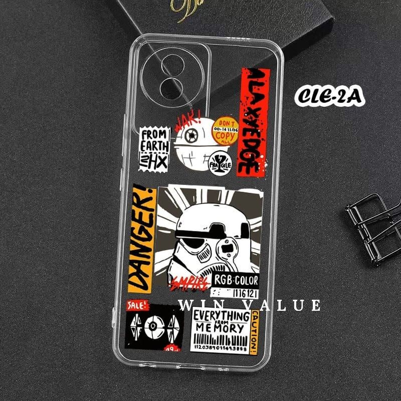 Vivo Y02 2022 Vivo Y71Vivo Y83 Vivo V9 Clear Case Bening Gambar CLE-02 Softcase clear case Vivo Y02 
