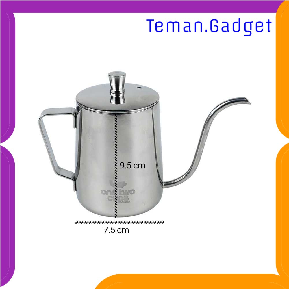 TG - DPR One Two Cups Teko Pitcher Kopi Teapot Drip Kettle Cup Stainless Steel - AA0052