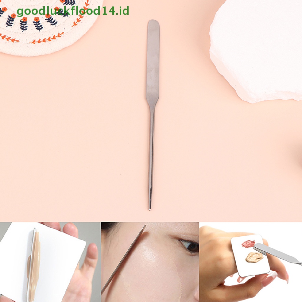 [GOOGFOUR] 1pc Foundation Cair Tongkat Warna Makeup Stainless Steel Metal Stir Stick [TOP]