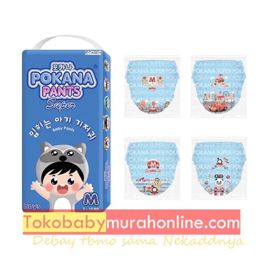 Pokana Pants Super Boys M32 Premium - Diapers Popok Celana Sekali Pakai